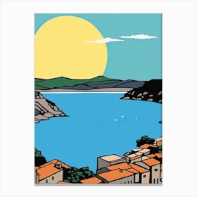 Minimal Design Style Of Dubrovnik, Croatia 1 Canvas Print