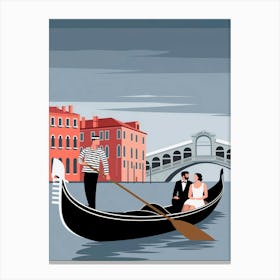 Venice Gondola Wedding Canvas Print