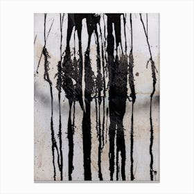 Stained Background. Abstract black paint grunge background 5 Canvas Print