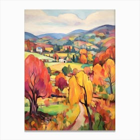 Autumn Gardens Painting Biltmore Estate Gardens 2 Canvas Print