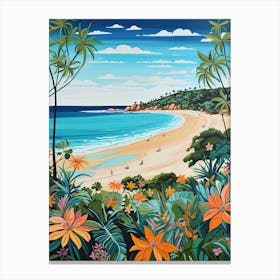 Four Mile Beach, Australia, Matisse And Rousseau Style 3 Canvas Print