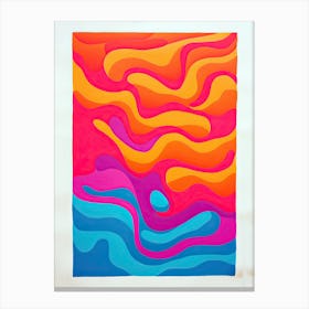 Rippling Code Digital Psychedelic Matrix Canvas Print