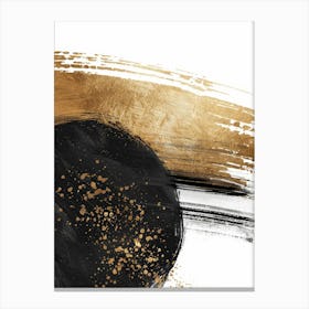 Abstract Gold And Black Painting 43 Canvas Print