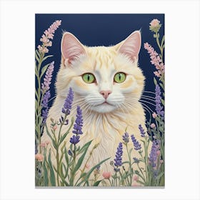 Lavender Cat Canvas Print