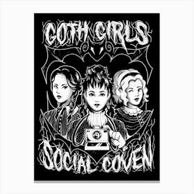 Goth Girls Social Coven - Cute Evil Halloween Gift Canvas Print