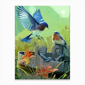 Blue Birds Canvas Print