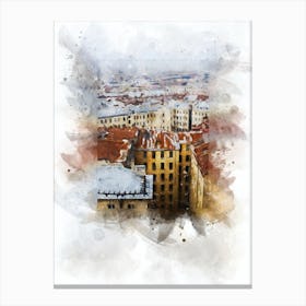 RoofWatercolor  Canvas Print
