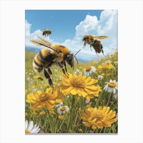 Cuckoo Bee Storybook Illustration 17 Canvas Print
