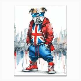 Urban Fashion British Bulldog Canvas Print