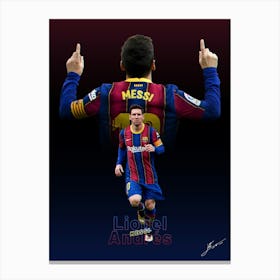 Lionel Messi Wallpaper Canvas Print