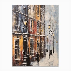 Vintage Winter Painting Copenhagen Denmark 1 Canvas Print