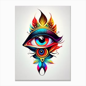 Balance, Symbol, Third Eye Tattoo 3 Canvas Print