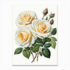 Vintage Galleria Style Rose Art Painting 34 Canvas Print