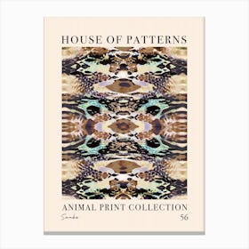 House Of Patterns Snake Animal Print Pattern 6 Canvas Print