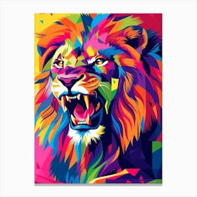 Colorful Lion Canvas Print