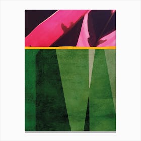 Green And Pink Vibrant Art Print Canvas Print