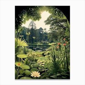 Royal Botanic Gardens Kandy Sri Lanka Henri Rousseau Style 1 Canvas Print