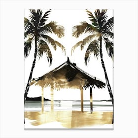 Palm Trees On The Beach 8 Canvas Print