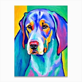 Bloodhound Fauvist Style dog Canvas Print