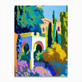 Generalife Gardens, 1, Spain Abstract Still Life Canvas Print
