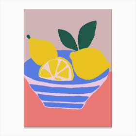 Lemons In A Bowl Canvas Print