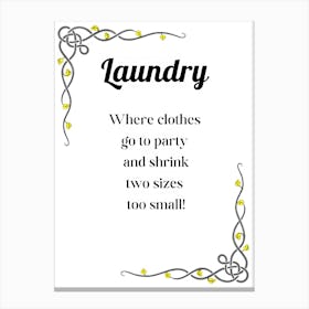 Laundry Canvas Print