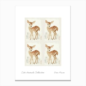 Cute Animals Collection Deer Fawn 2 Canvas Print