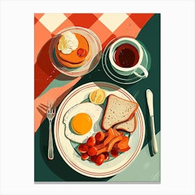 Art Deco Breakfast 1 Canvas Print