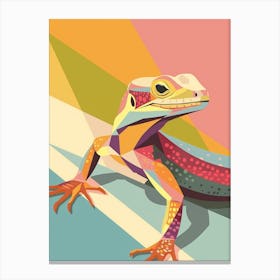 Gecko Abstract Modern Illustration 4 Canvas Print