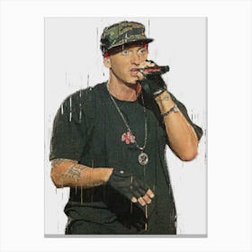 Eminem Microphone Canvas Print