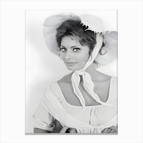 Italian Actress Sophia Loren Sofia Villani Scicolone Canvas Print