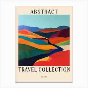 Abstract Travel Collection Poster Lesotho 2 Canvas Print