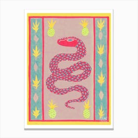 Pineapple Snake Canvas Print