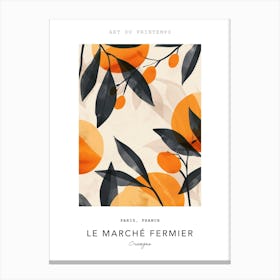 Oranges Le Marche Fermier Poster 4 Canvas Print