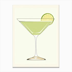 Mid Century Modern Margarita Floral Infusion Cocktail 2 Canvas Print