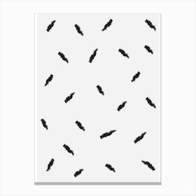 Black And White Brushstrokes Canvas Print