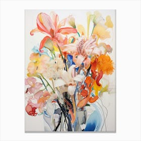 Abstract Flower Painting Lily 5 Canvas Print