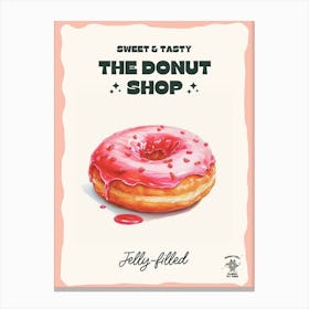 Jelly Filled Donut The Donut Shop 1 Canvas Print