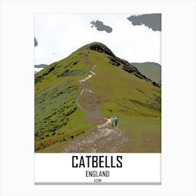 Catbells, Lake District, Mountain, Art, Wall Print Canvas Print