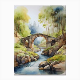 Bridge Over The Stream.5 Canvas Print