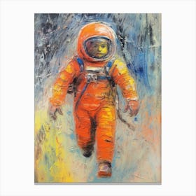 Astronaut Crayon 4 Canvas Print