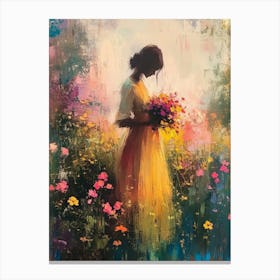 Girl In A Yellow Dress Canvas Print