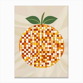 Mosaic Orange 5 Canvas Print