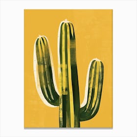 Saguaro Cactus Minimalist Abstract Illustration 1 Canvas Print