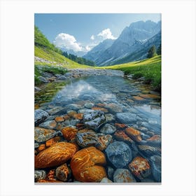 Stream In The Mountains 2 Canvas Print