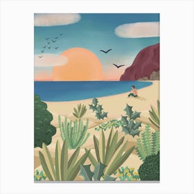 Cactus Beach in Sunrise Canvas Print