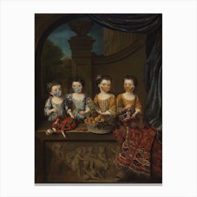 The Daughters Of Sir Matthew Decker 1718 Canvas Print