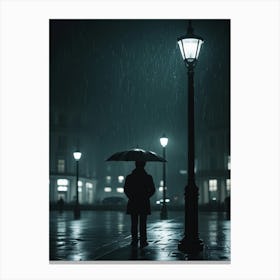 Rainy Night In The City Canvas Print