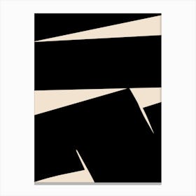 Black Plain Abstract Canvas Print