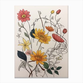 Awesome Beautiful Flowers Canvas Print